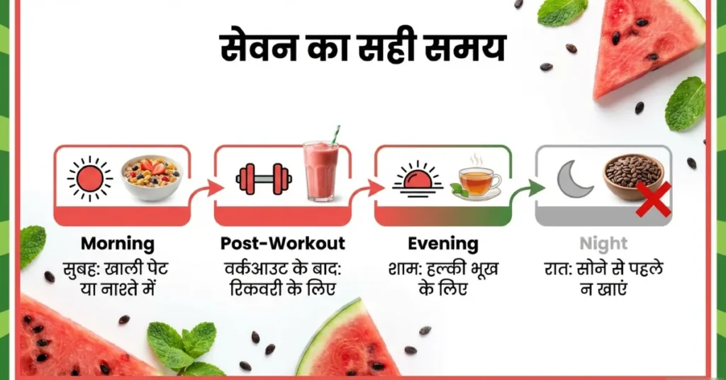 तरबूज के बीज खाने का सही समय